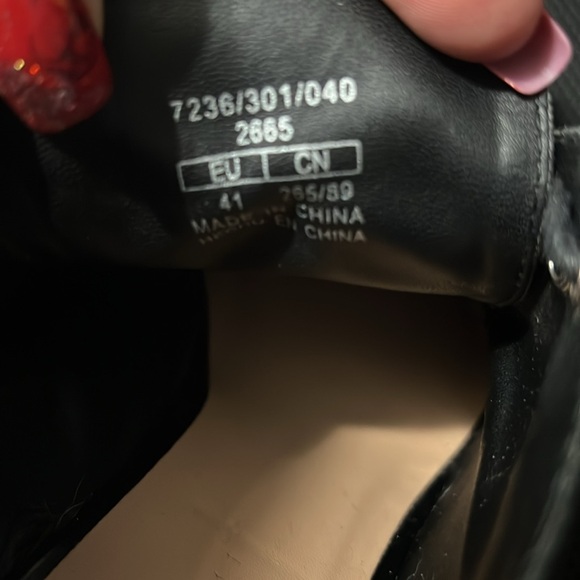 Zara Trafaluc Black Faux Leather Lace Up Chunky Platform Ankle Boot - Picture 8 of 8